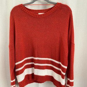 Red knit long sleeve